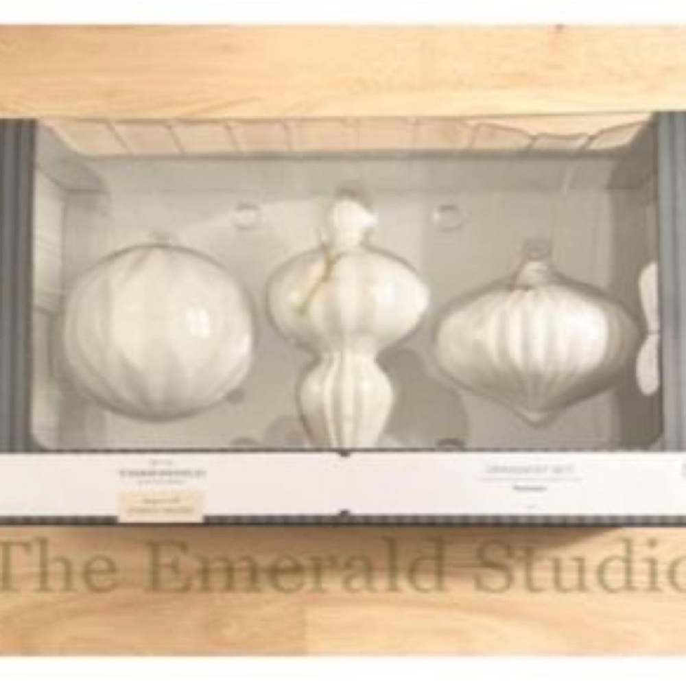 Studio McGee 
Set of 3 designed Porcelain Ornaments - Threshold - Studio McGee - Picture 3 of 12